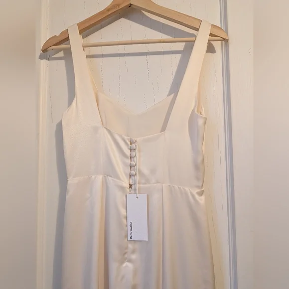 Reformation Payton Satin Dress Wedding Bridal - Picture 4 of 12